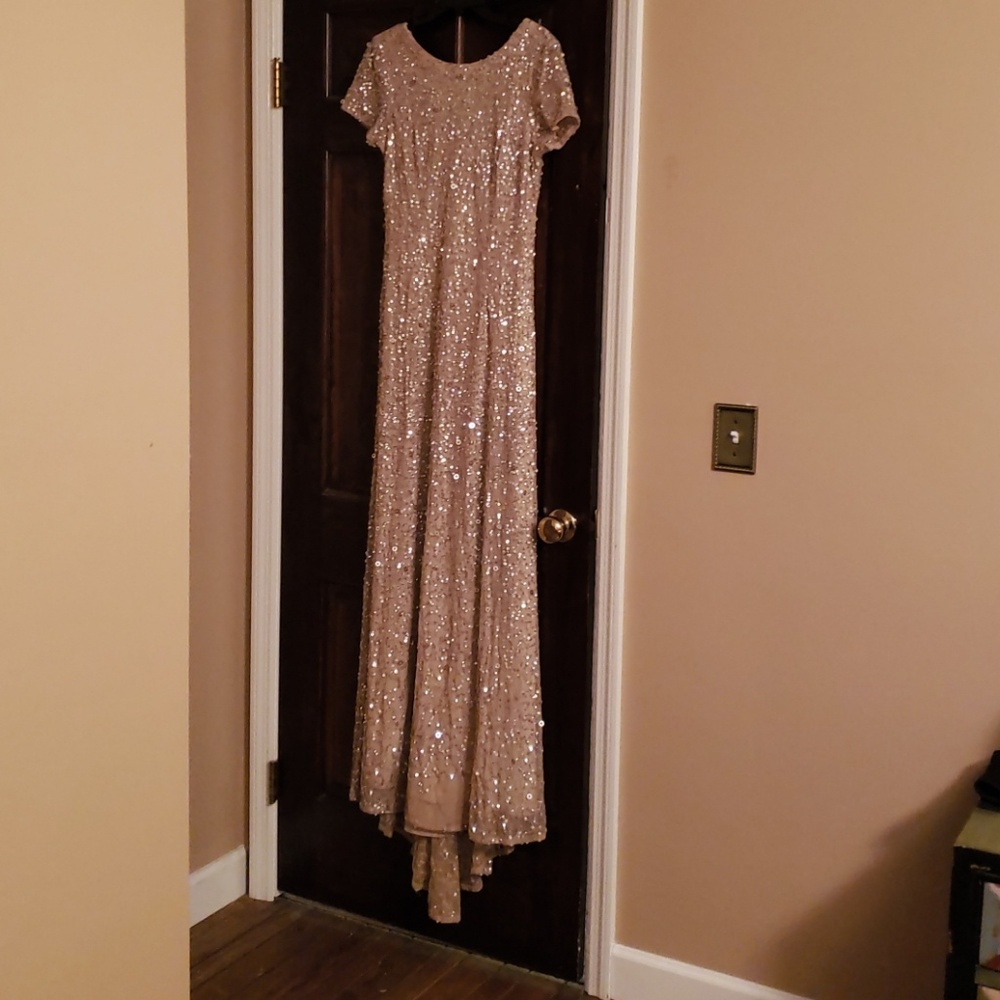 Long champagne dress